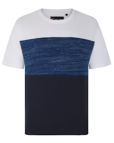 KAM Cut And Sew Inject Tee Moonlight